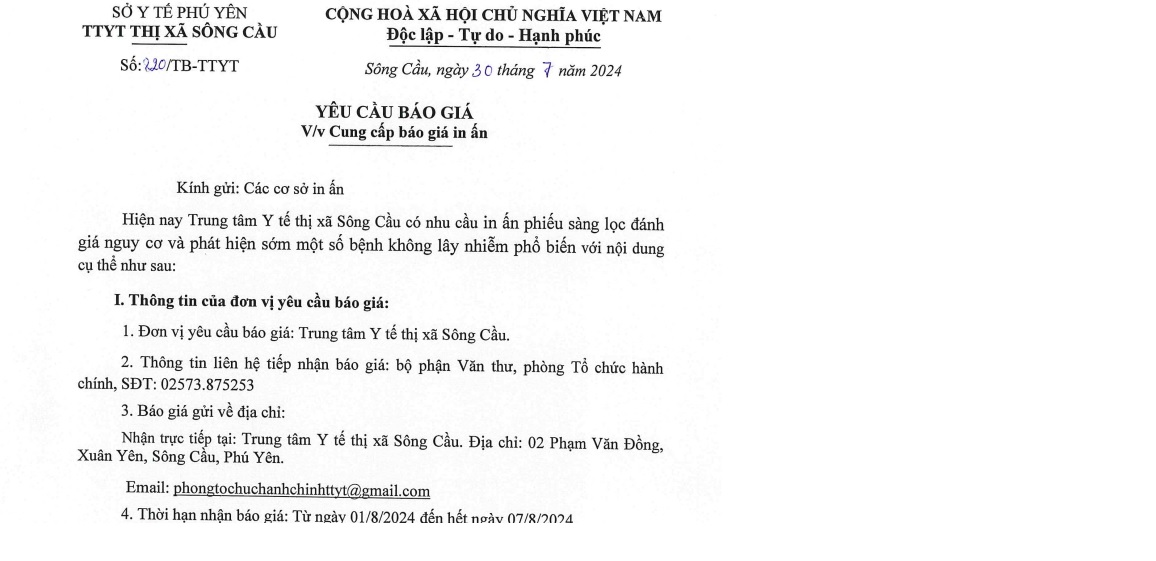 YCBG in ấn phiếu sàng lọc đánh giá nguy cơ và phát hiện sớm một số bệnh không lây nhiễm phổ biến